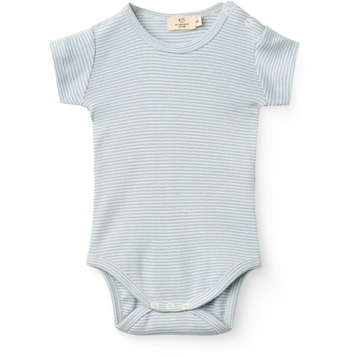 COPENHAGEN COLORS Dusty Blue Stripe Stripe Modal Rib Ss Body