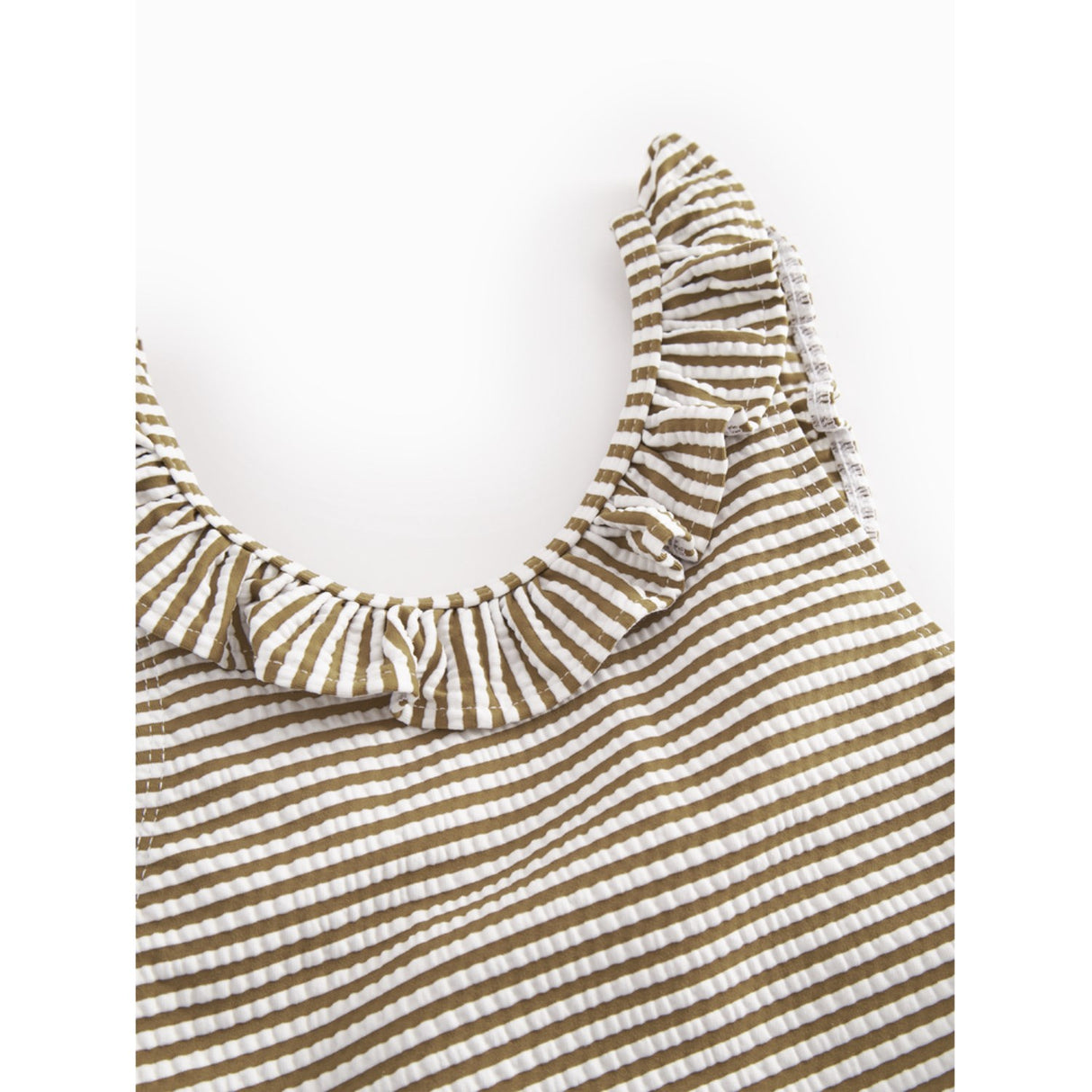 MarMar Seersucker Swim Dark Bronze Stripe Swilla Bathing Drakt