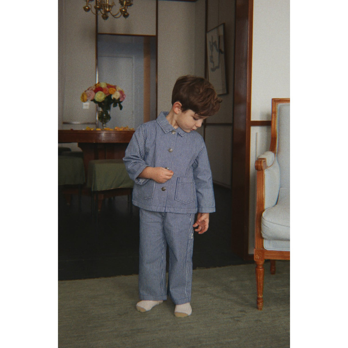 Konges Sløjd Blue Stripe Luc Bukser Gots