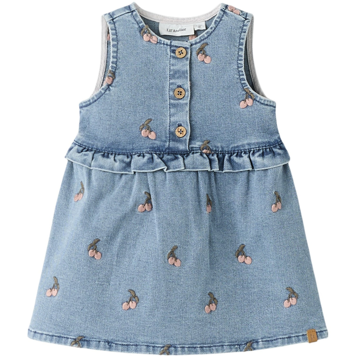Lil'Atelier Medium Blue Denim Cherry Nbfdeva Dnm Emb Spencer 2024-Es Lil