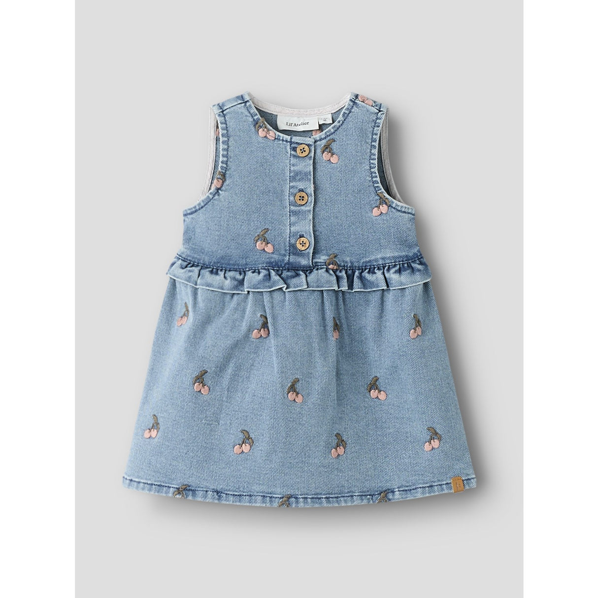 Lil'Atelier Medium Blue Denim Cherry Nbfdeva Dnm Emb Spencer 2024-Es Lil