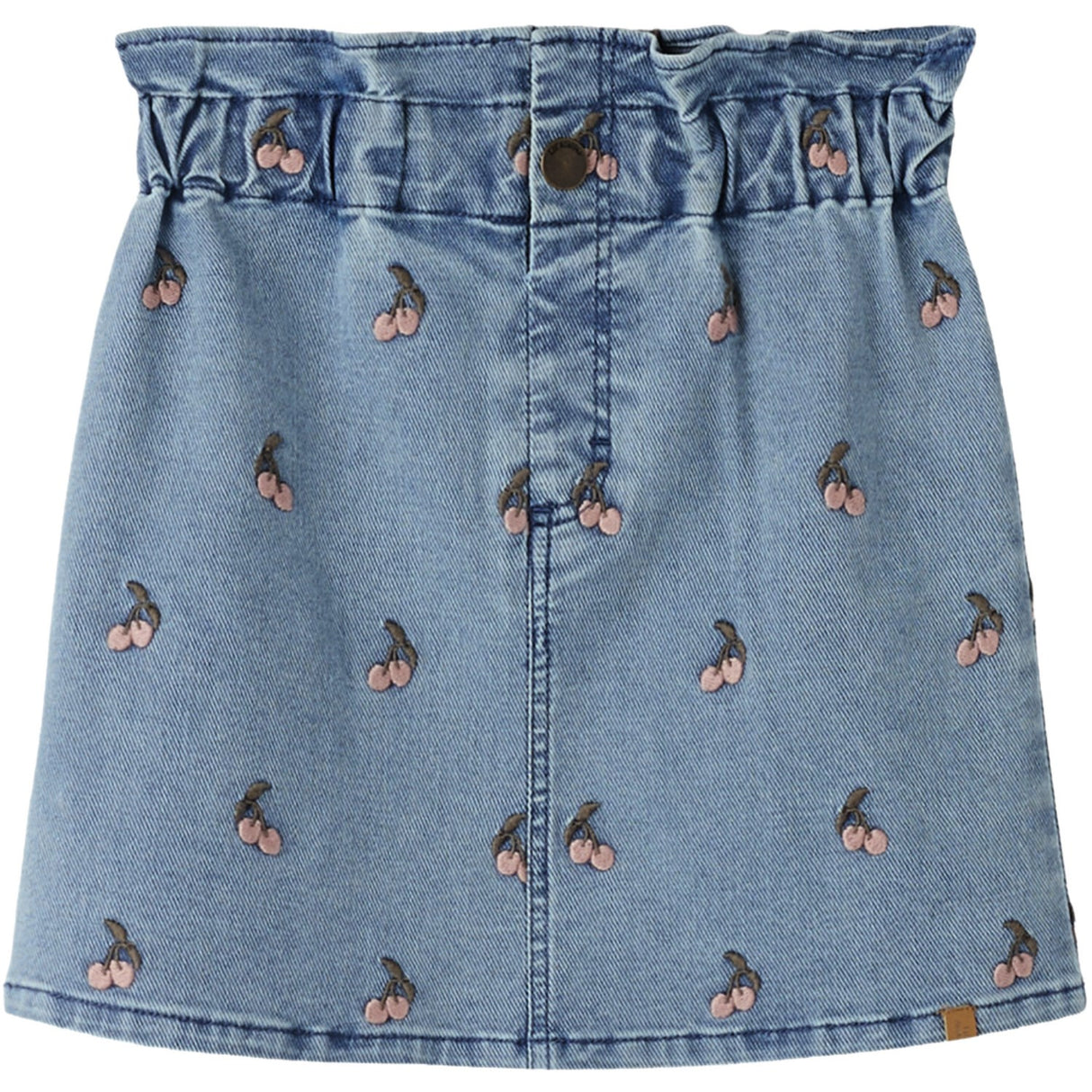 Lil'Atelier Medium Blue Denim Cherry Nmfdeva Loose Dnm Emb Skjørt 2024-Es Lil