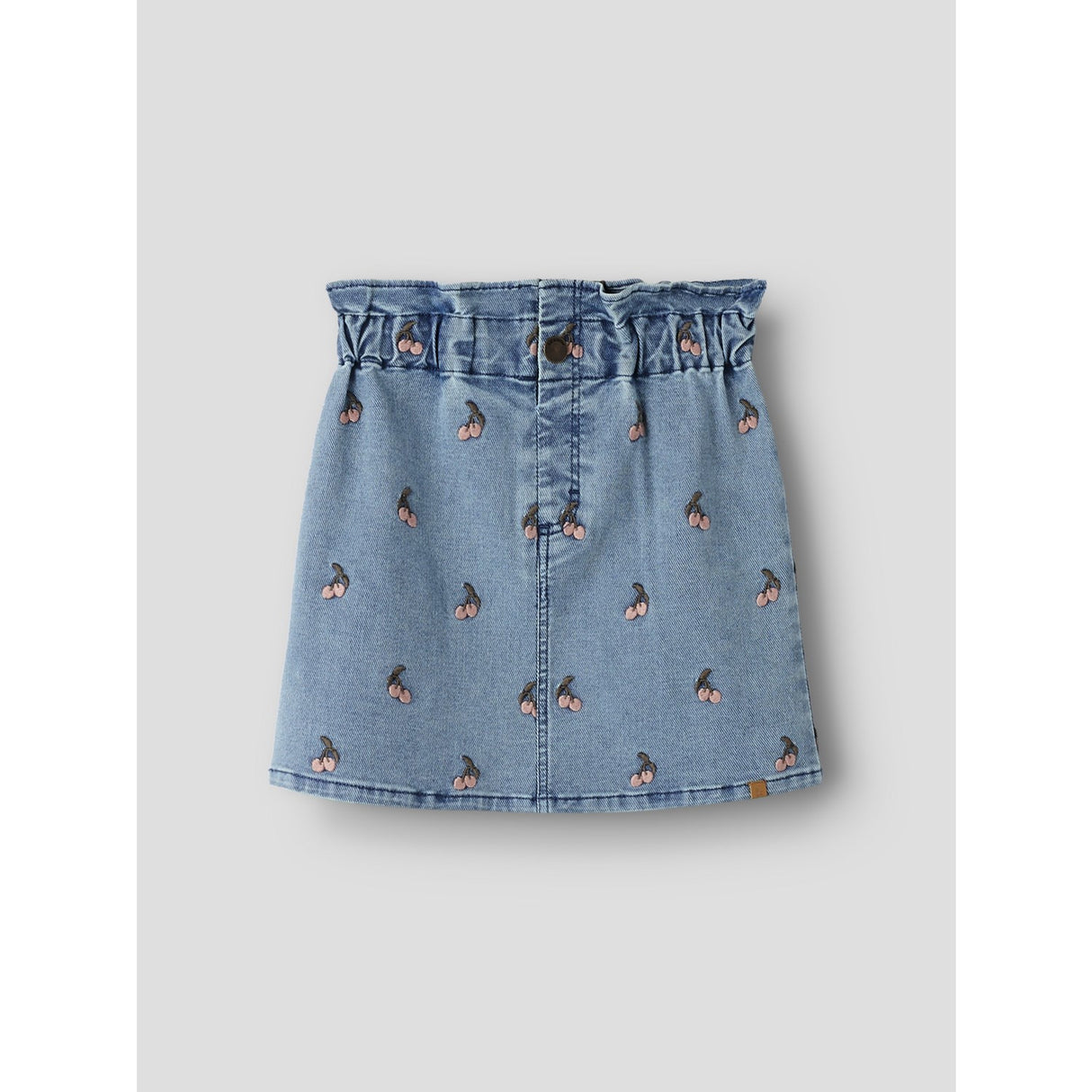 Lil'Atelier Medium Blue Denim Cherry Nmfdeva Loose Dnm Emb Skjørt 2024-Es Lil