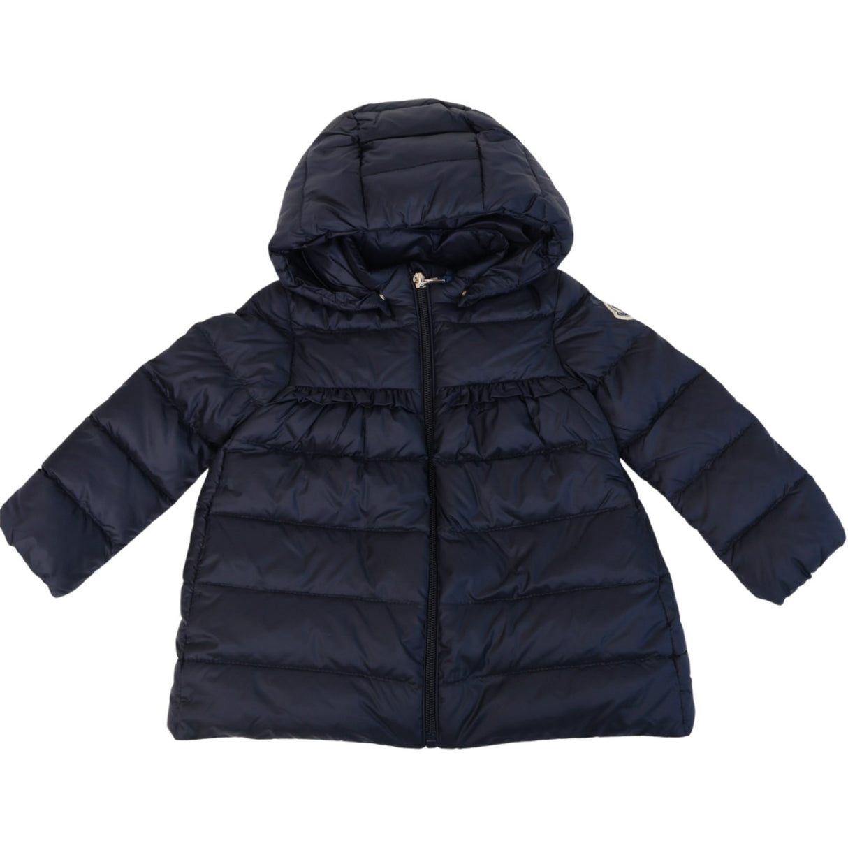 Moncler Navy Nevra Long Frakk