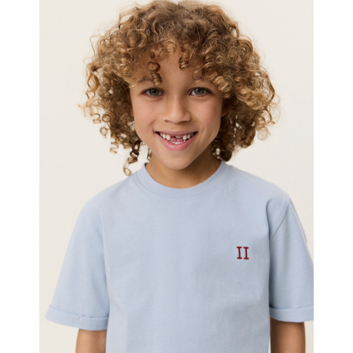 Les Deux Kids Blue Fog Norregaard Contrast T-Shirt