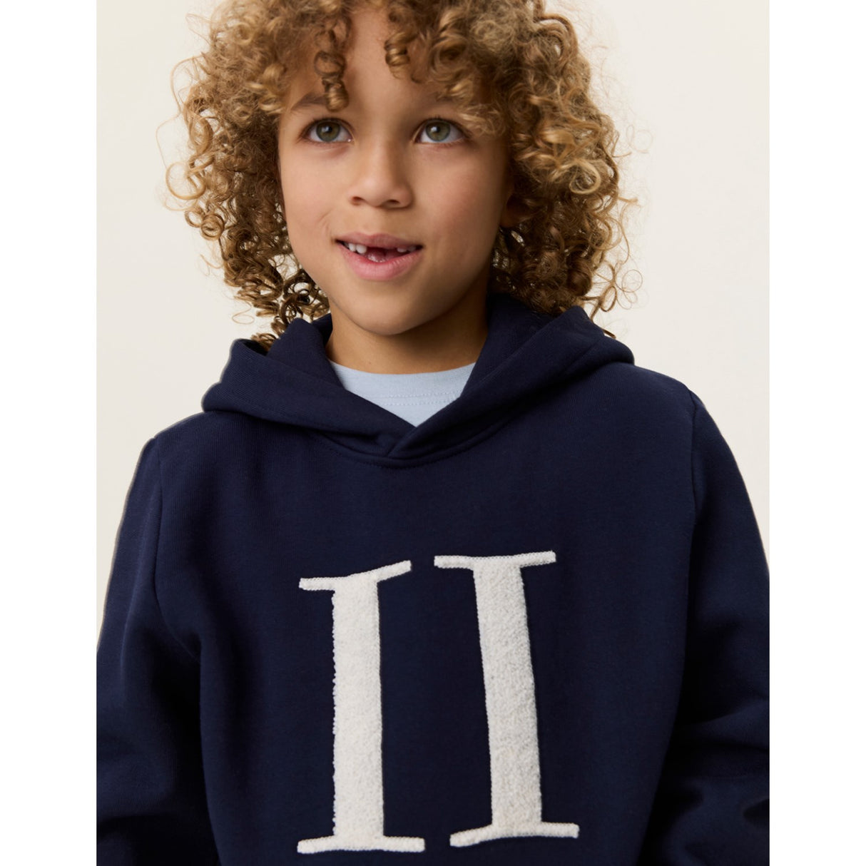 Les Deux Kids Dark Navy Encore Bouclé Hettegenser