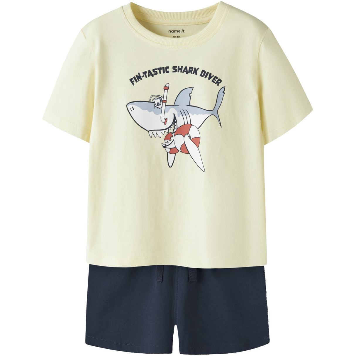 Name It Pear Sorbet Shark Diver Nmmvigor Ss Nreg Topp Sett