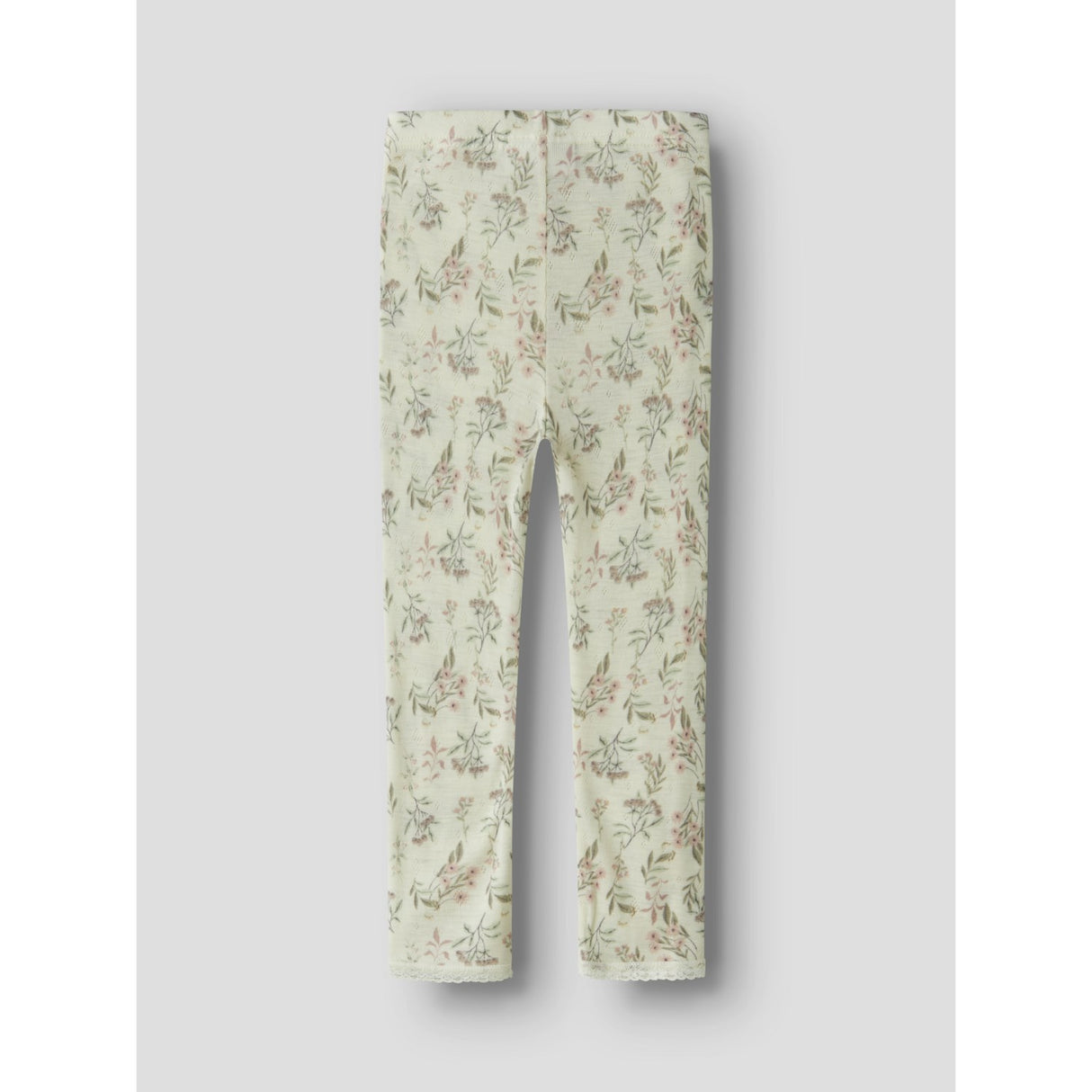 Name It Snow White Flowers + Leafs Nmfwang Ull Needle Leggings Noos