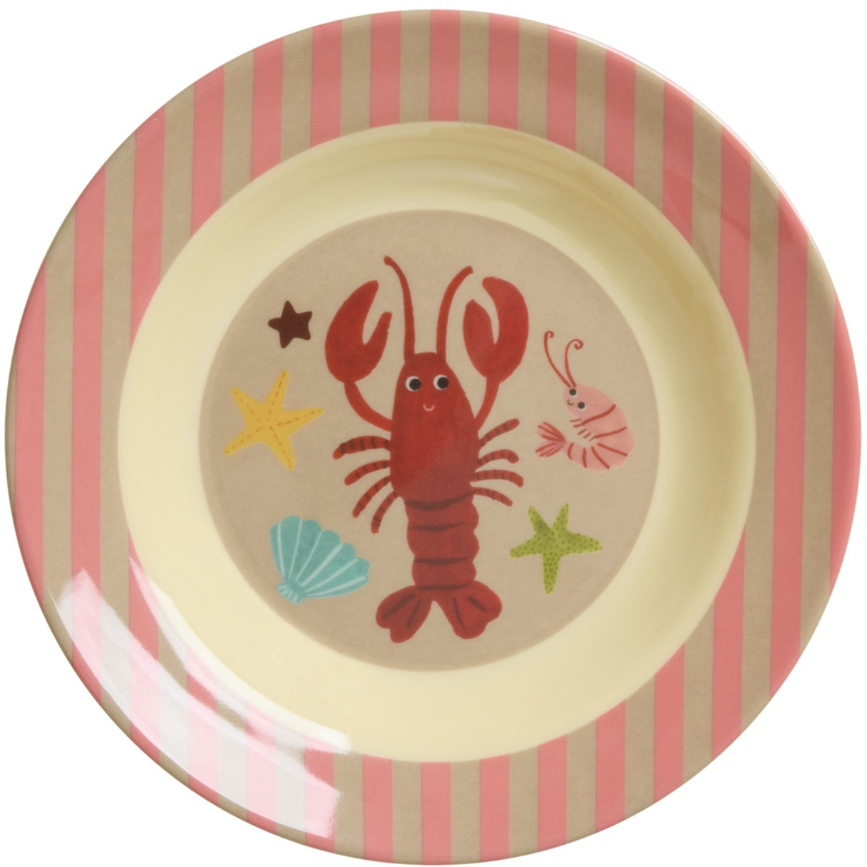 Rice Melamin Kids Skål Med Coral Ocean Print - 250 Ml