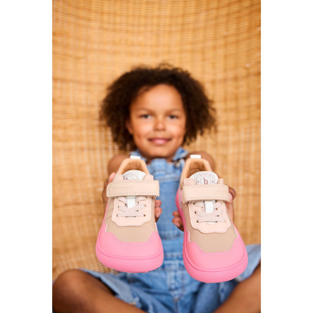Bisgaard Pink Barefoot Baloo Borrelås Sko