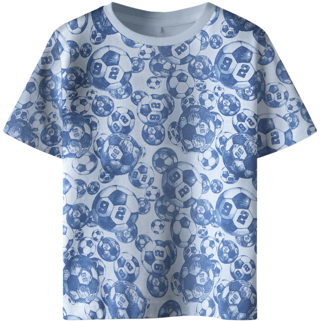 Name It Subdued Blue Nmmhootball Ss Nreg Topp