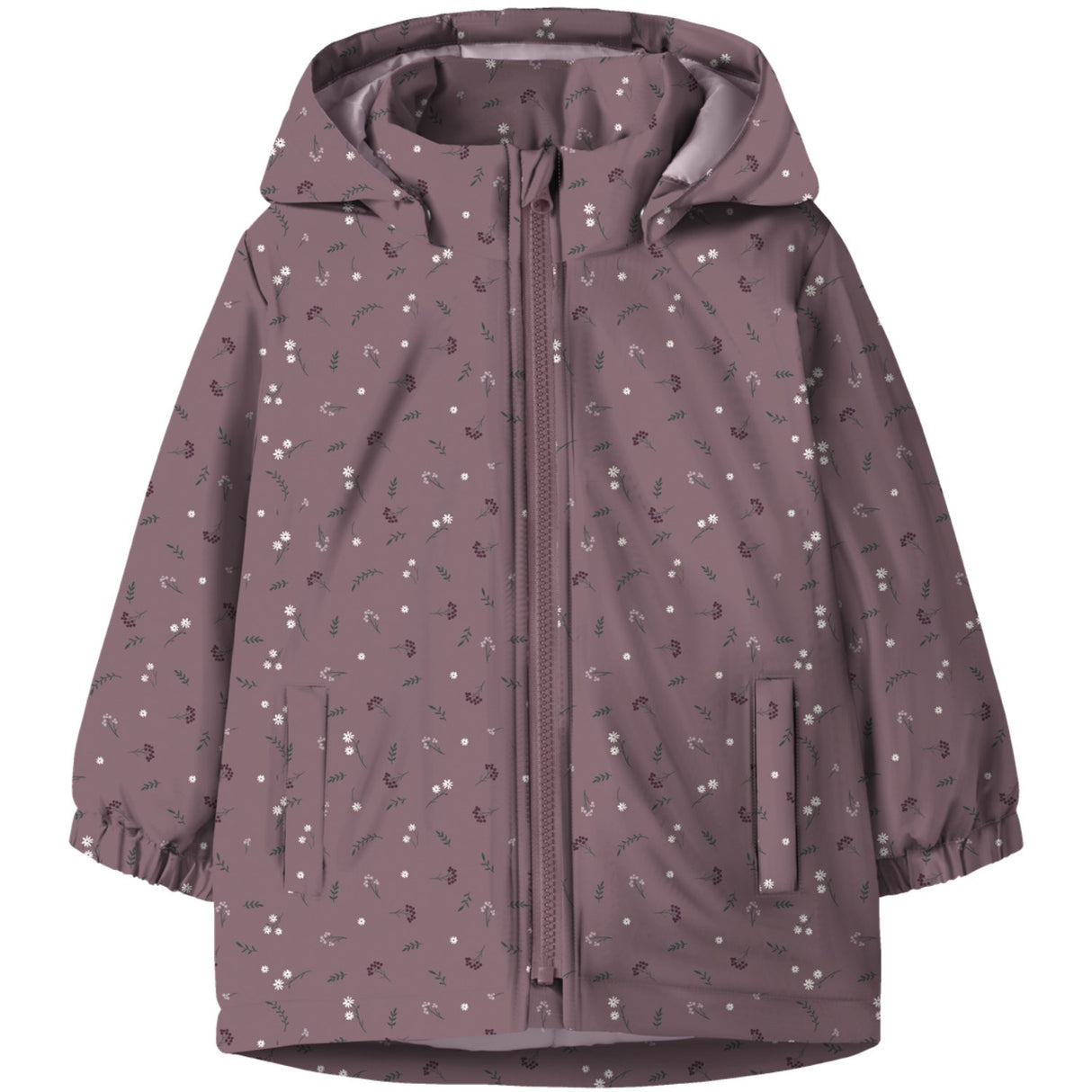 Name It Wistful Mauve Petite Flower Nmfmaxi Jakke Pa AOP Noos