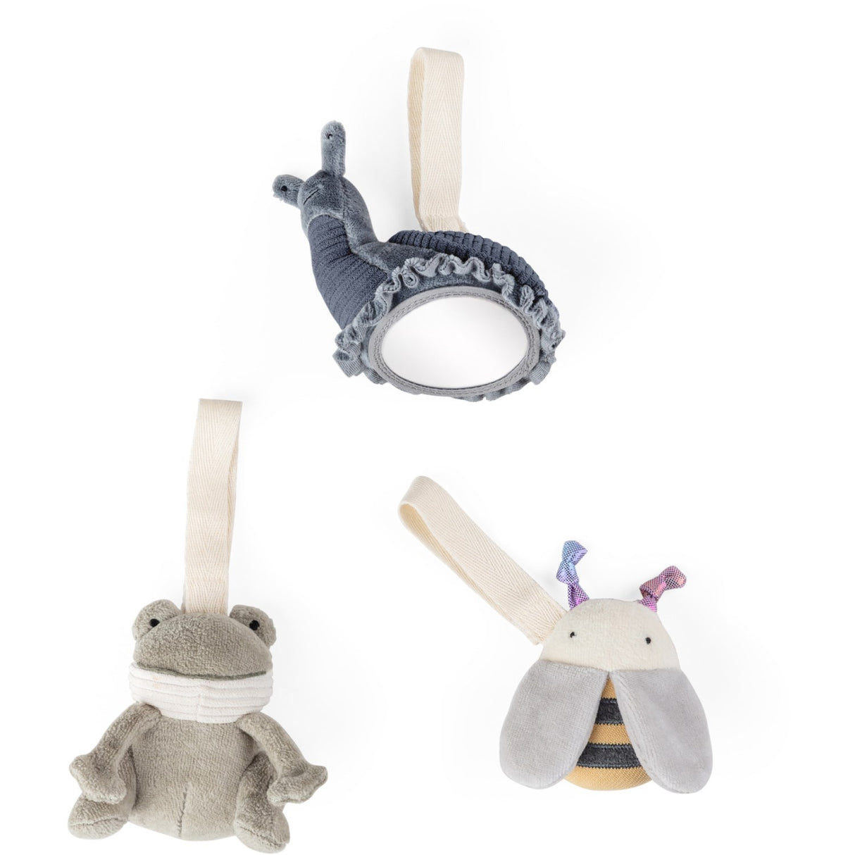 Sebra Green Frog/Bee/Snail Activity Toys 3-Pakning