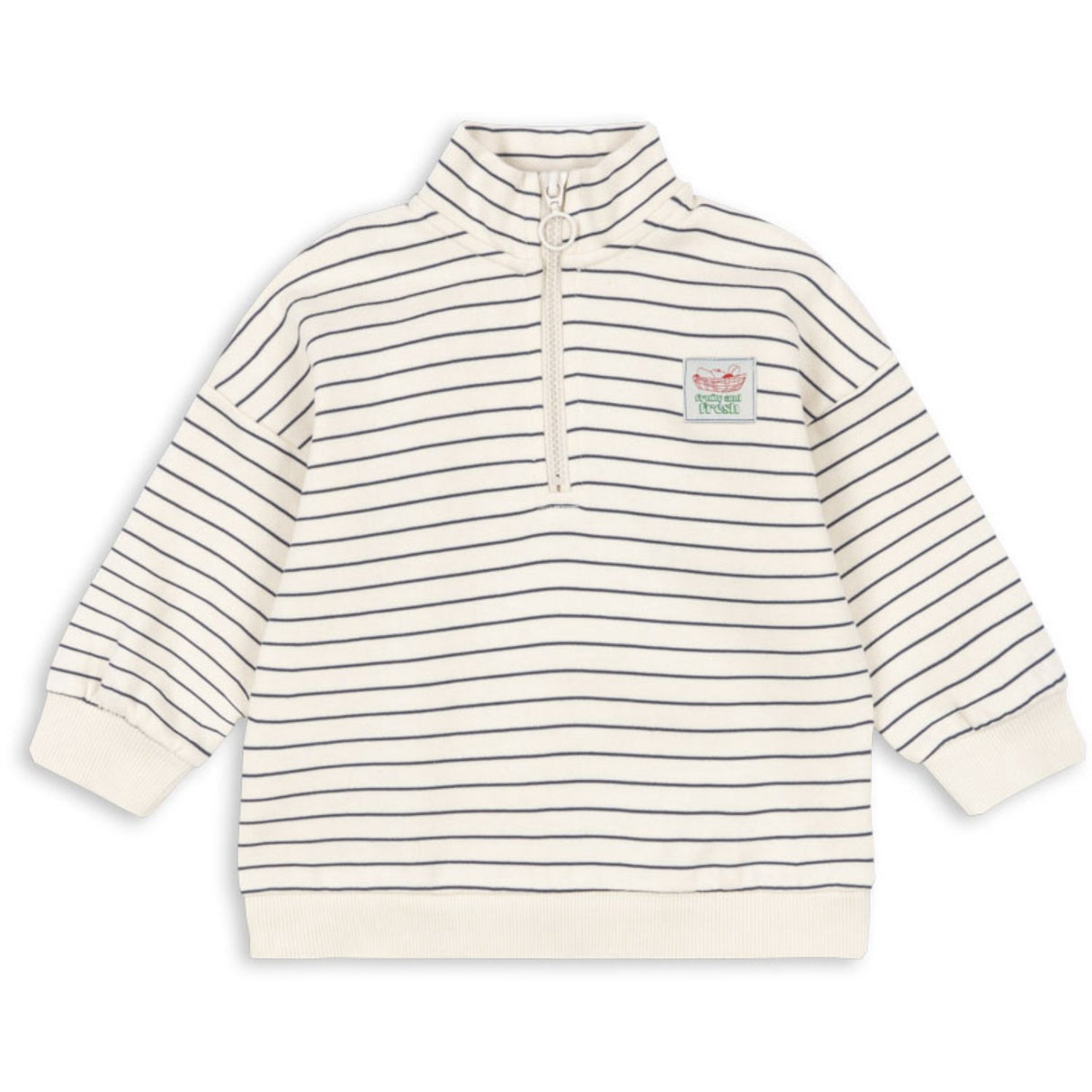 Konges Sløjd Flintstone Stripe Lou Stripe Half Zip Sweat Ocs