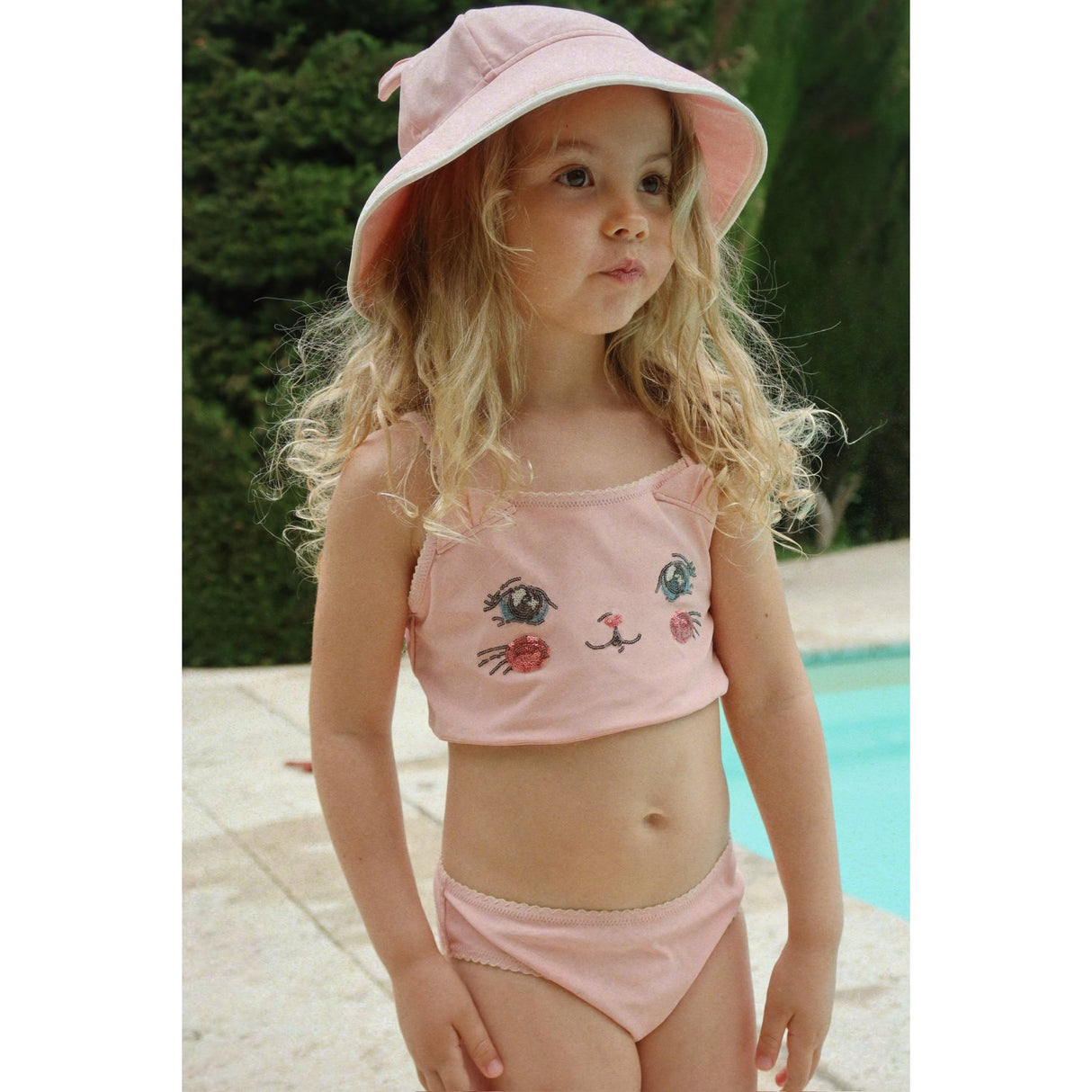 Konges Sløjd Powder Pink Kitty Swim Lue Grs
