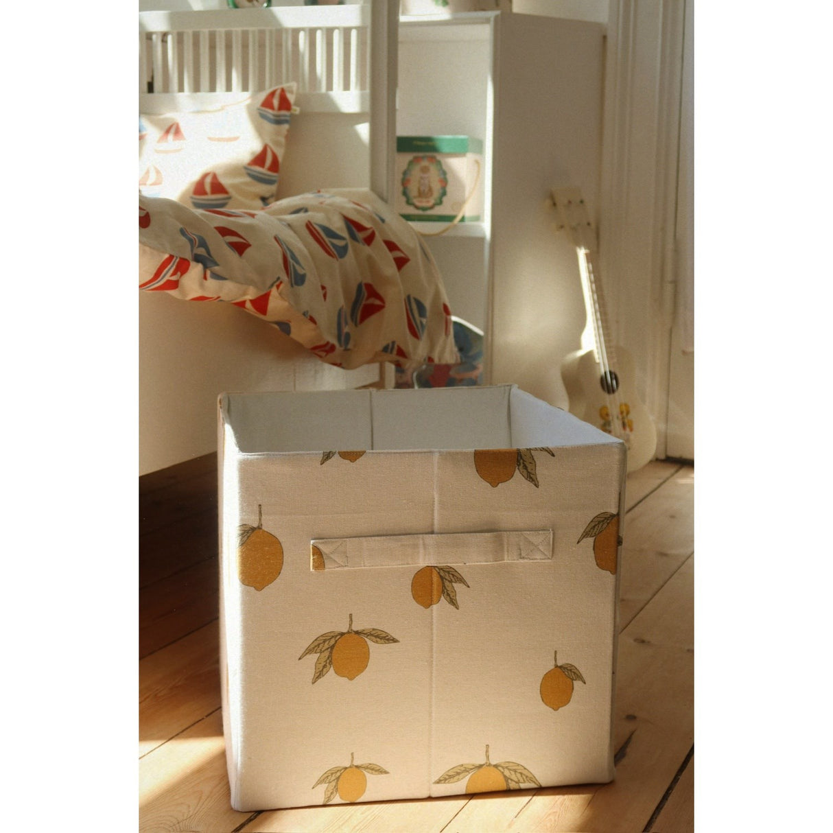 Konges Sløjd Lemon Stoff Oppbevaring Baskets 2 Pcs
