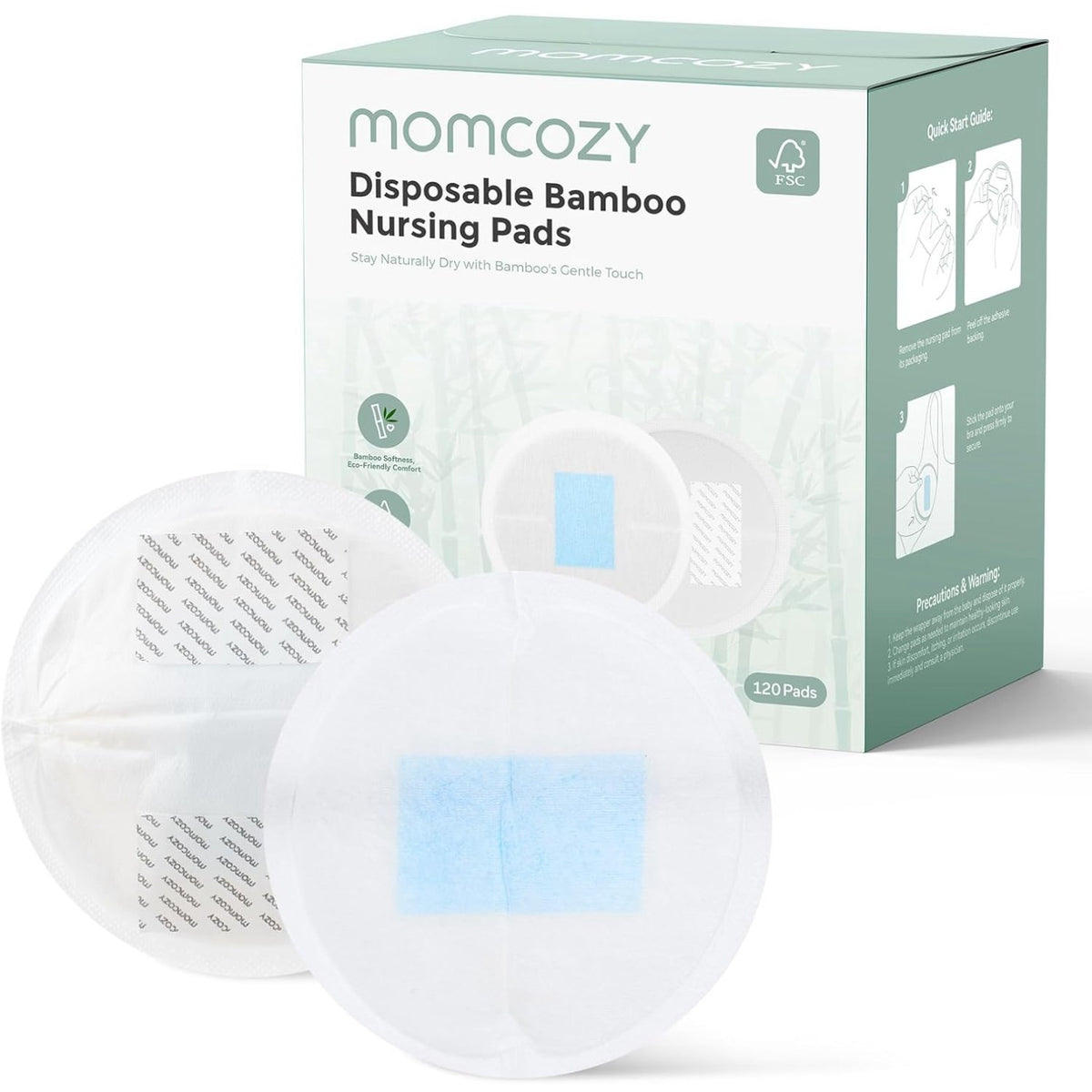 Momcozy Bambus Fiber Disposable Nursing Pads 120-Pack
