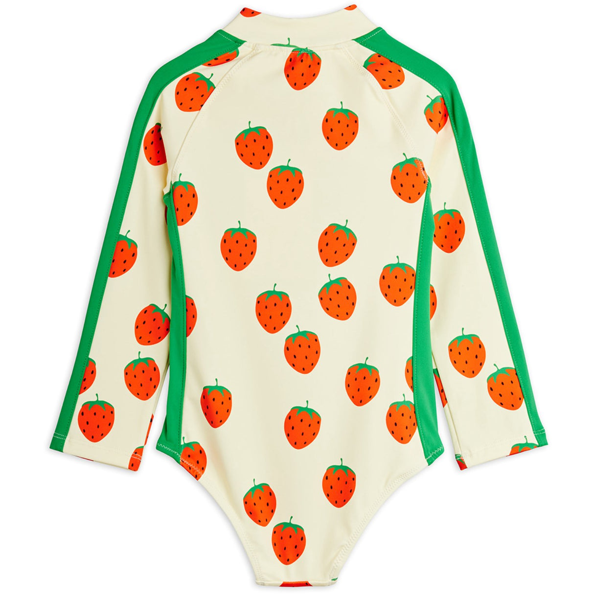 Mini Rodini Off-white Strawberries AOP Ls Uv Badedrakt