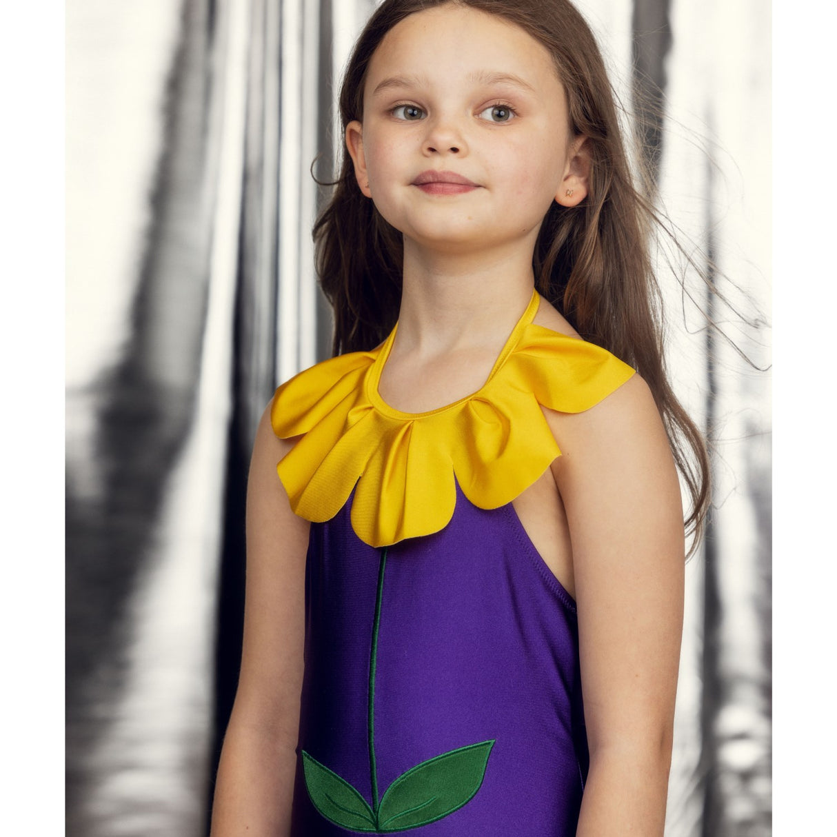 Mini Rodini Purple Flower Halterneck Bathing Drakt