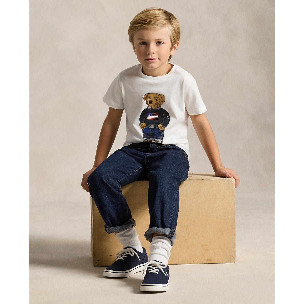 Polo Ralph Lauren White Core Bear Boy T-Shirt