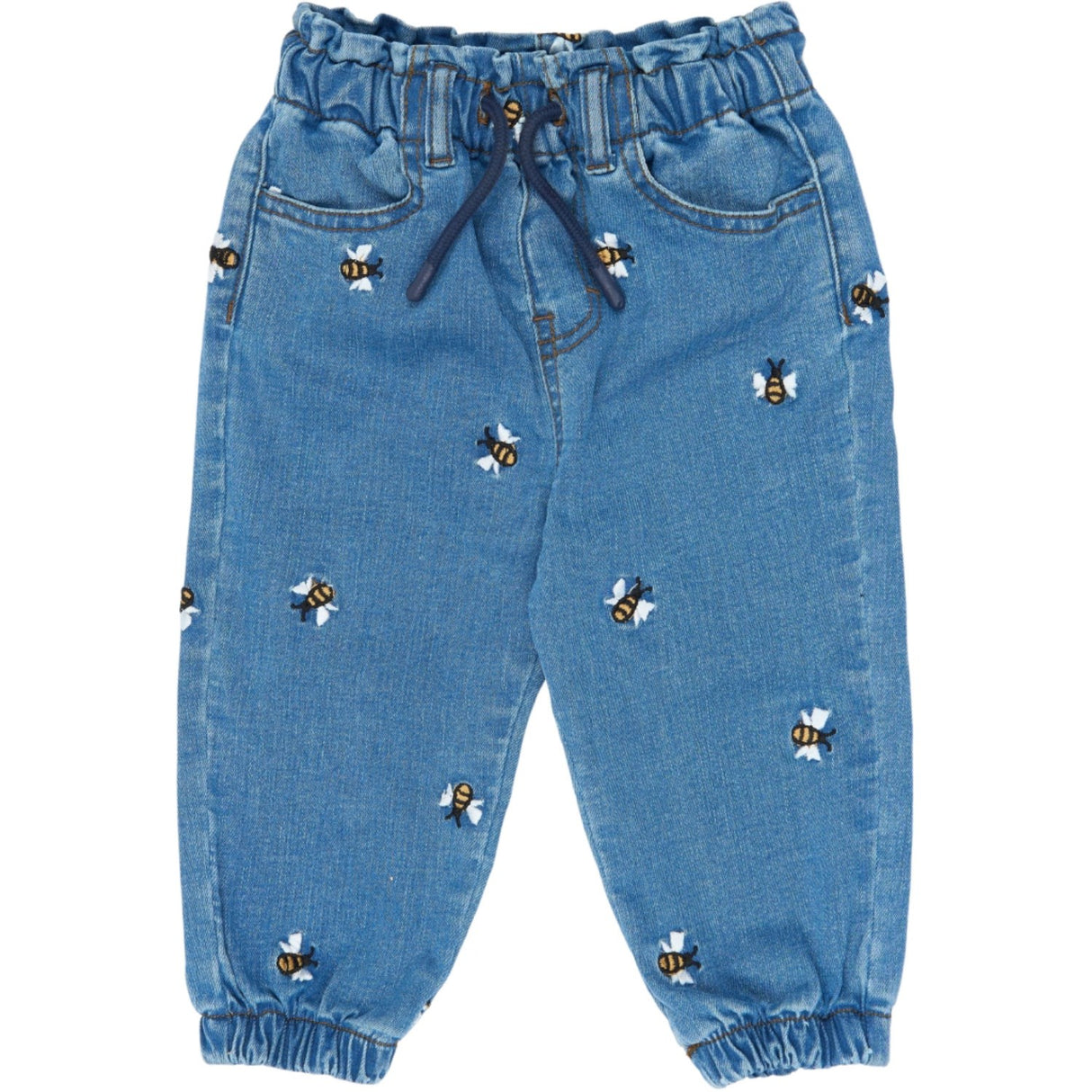 Petit Piao Light Blue Denim Emb Ppjubii Denim Bukser