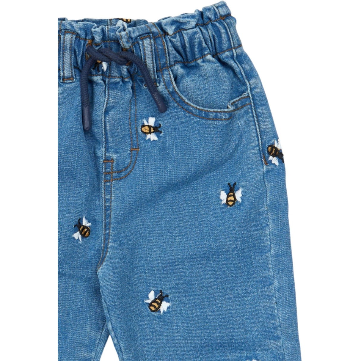 Petit Piao Light Blue Denim Emb Ppjubii Denim Bukser