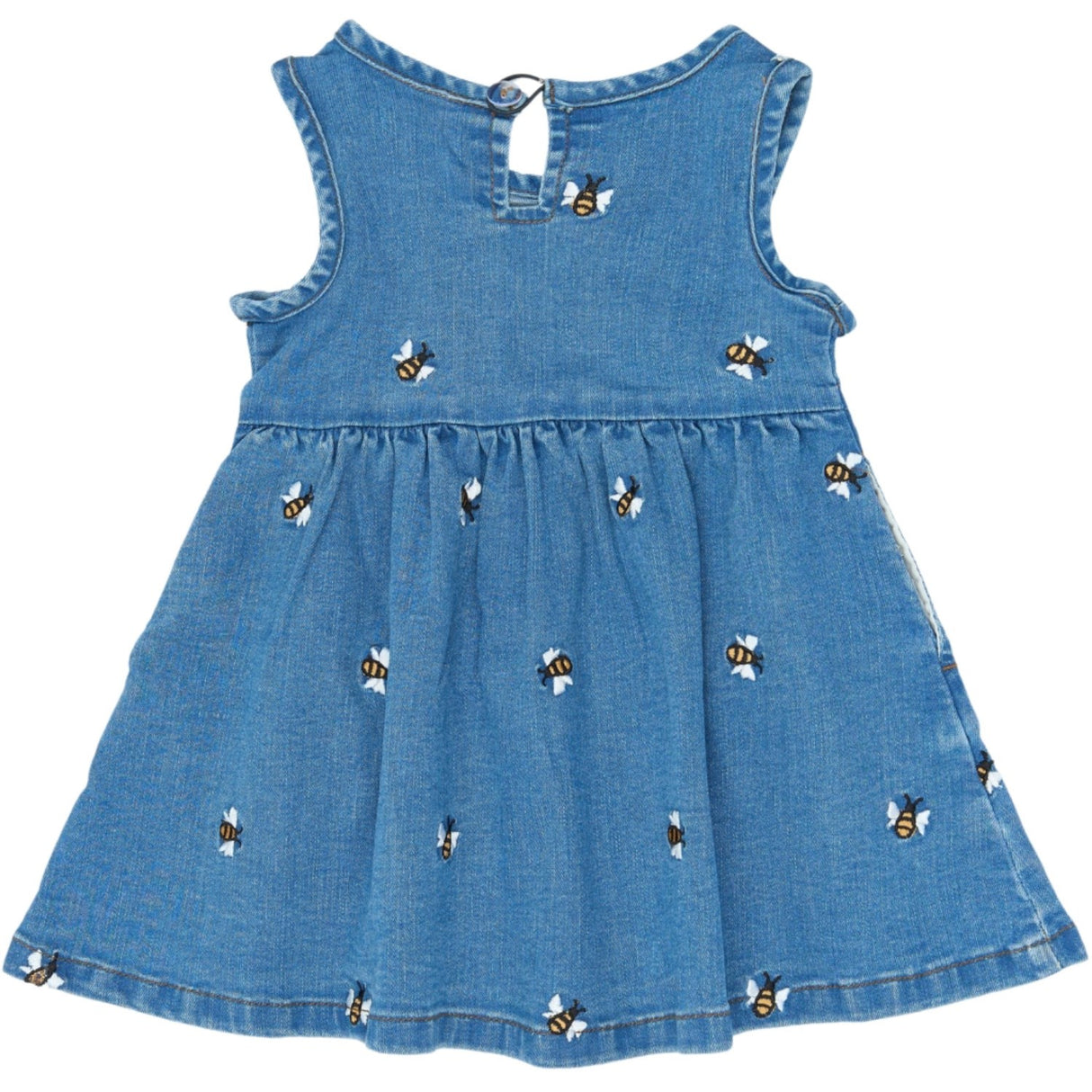 Petit Piao Light Blue Denim Emb Ppjubii S_L Denim Kjole