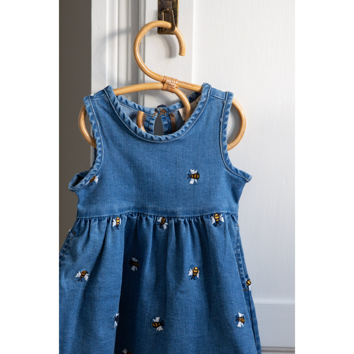 Petit Piao Light Blue Denim Emb Ppjubii S_L Denim Kjole