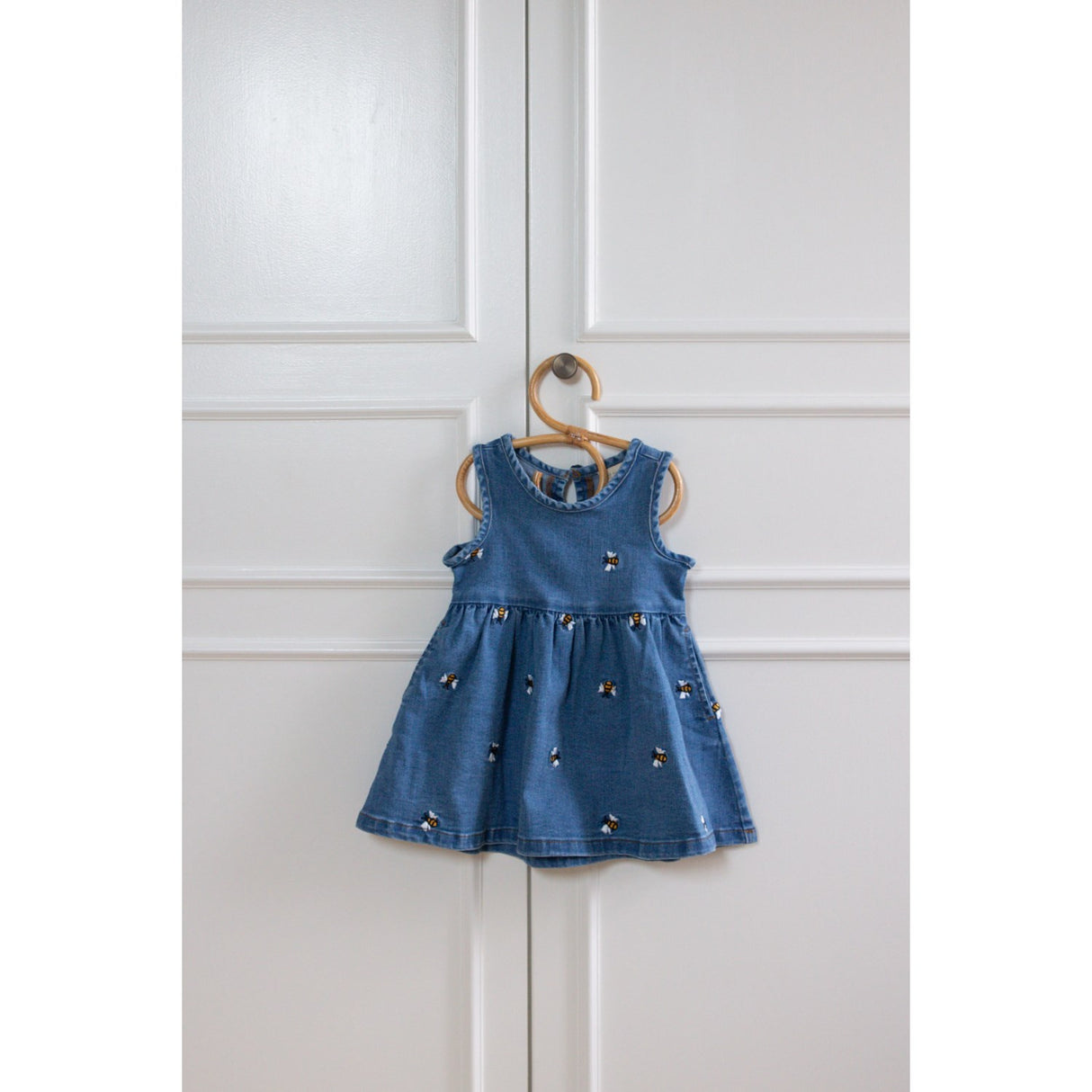 Petit Piao Light Blue Denim Emb Ppjubii S_L Denim Kjole