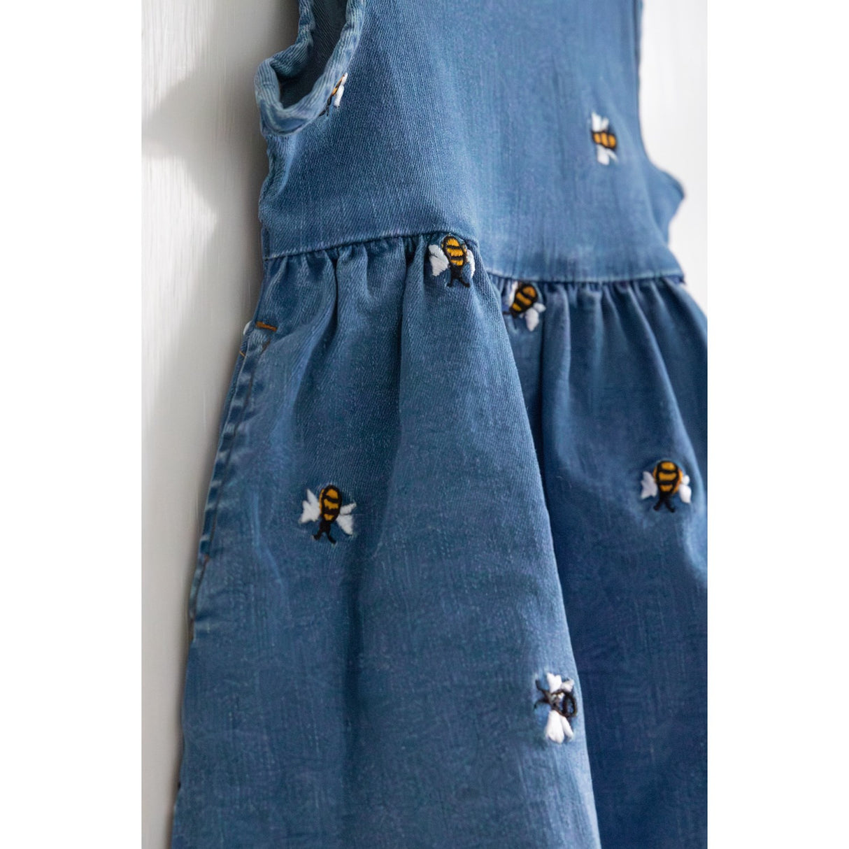 Petit Piao Light Blue Denim Emb Ppjubii S_L Denim Kjole
