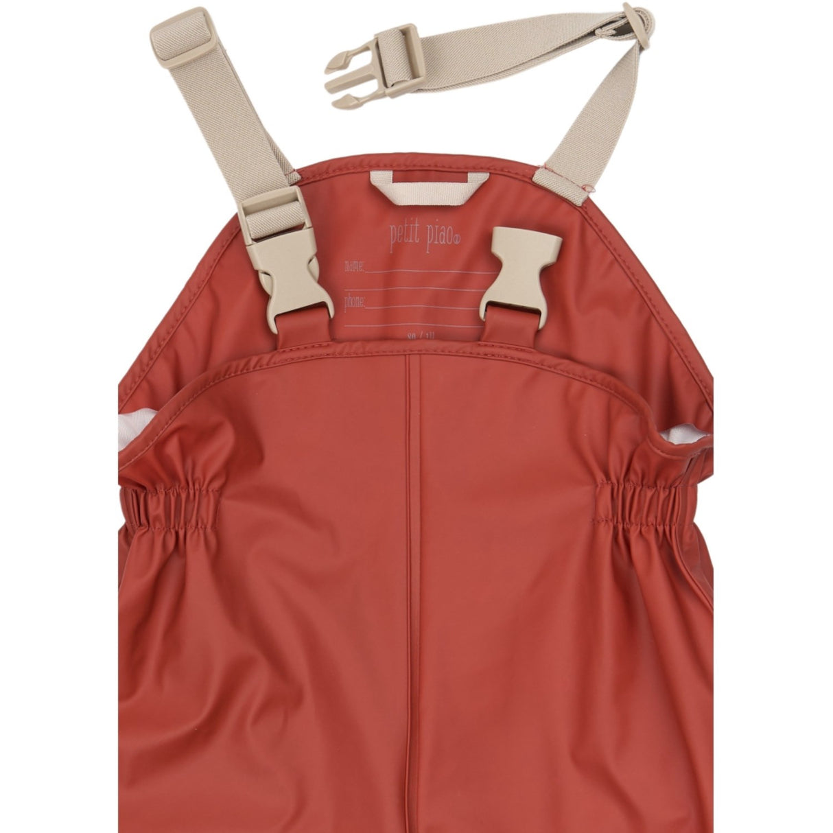 Petit Piao Dusty Rose Strawberry AOP PPDai Regntøy Sett W. Susp.