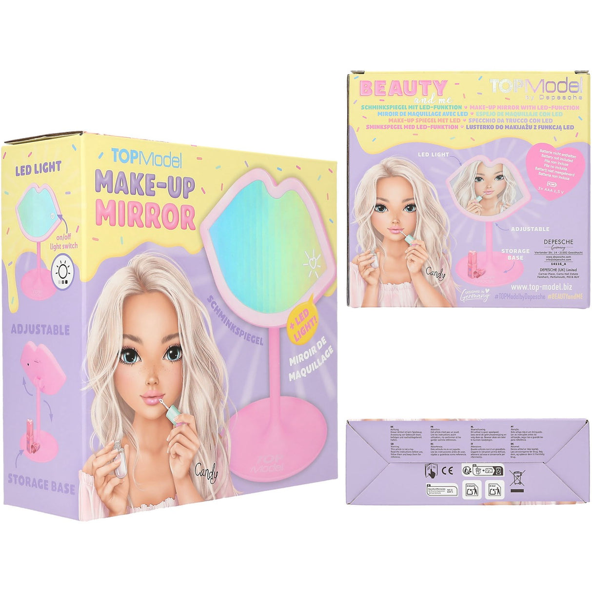 TOPModel Candy Glam Make-Up Speil M/LED