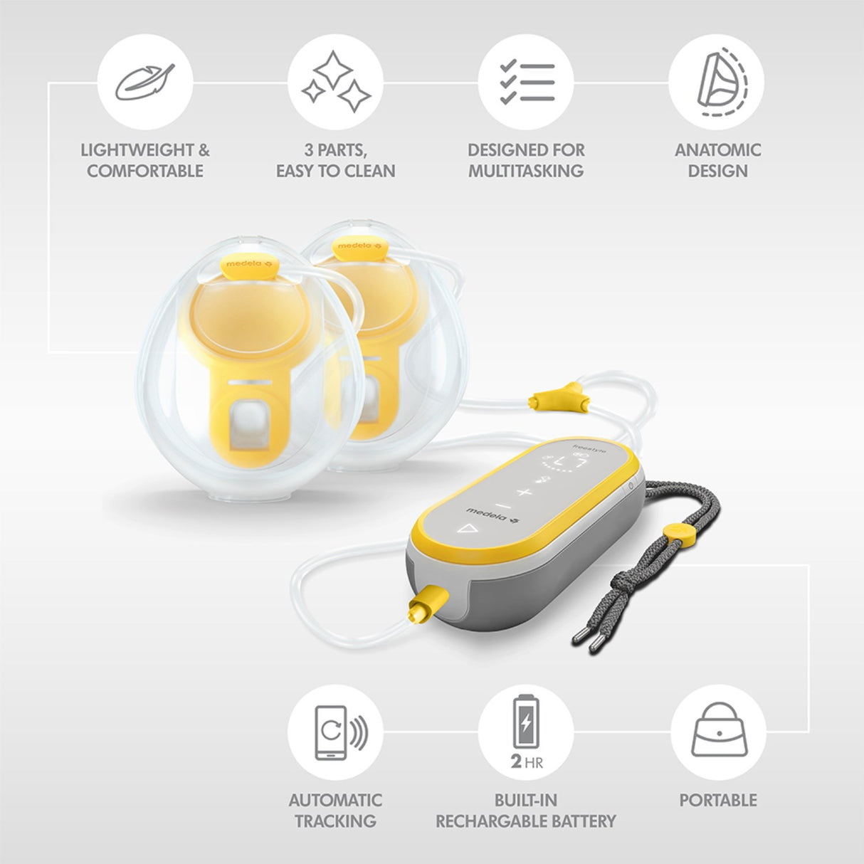 medela Freestyle Hands-Free Dobbel Elektrisk Brystpumpe
