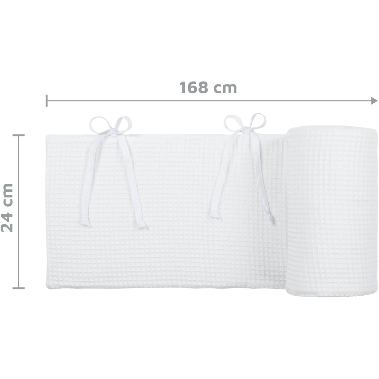 babybay® White Seng Bumper Waffle Piqué Honeycomb