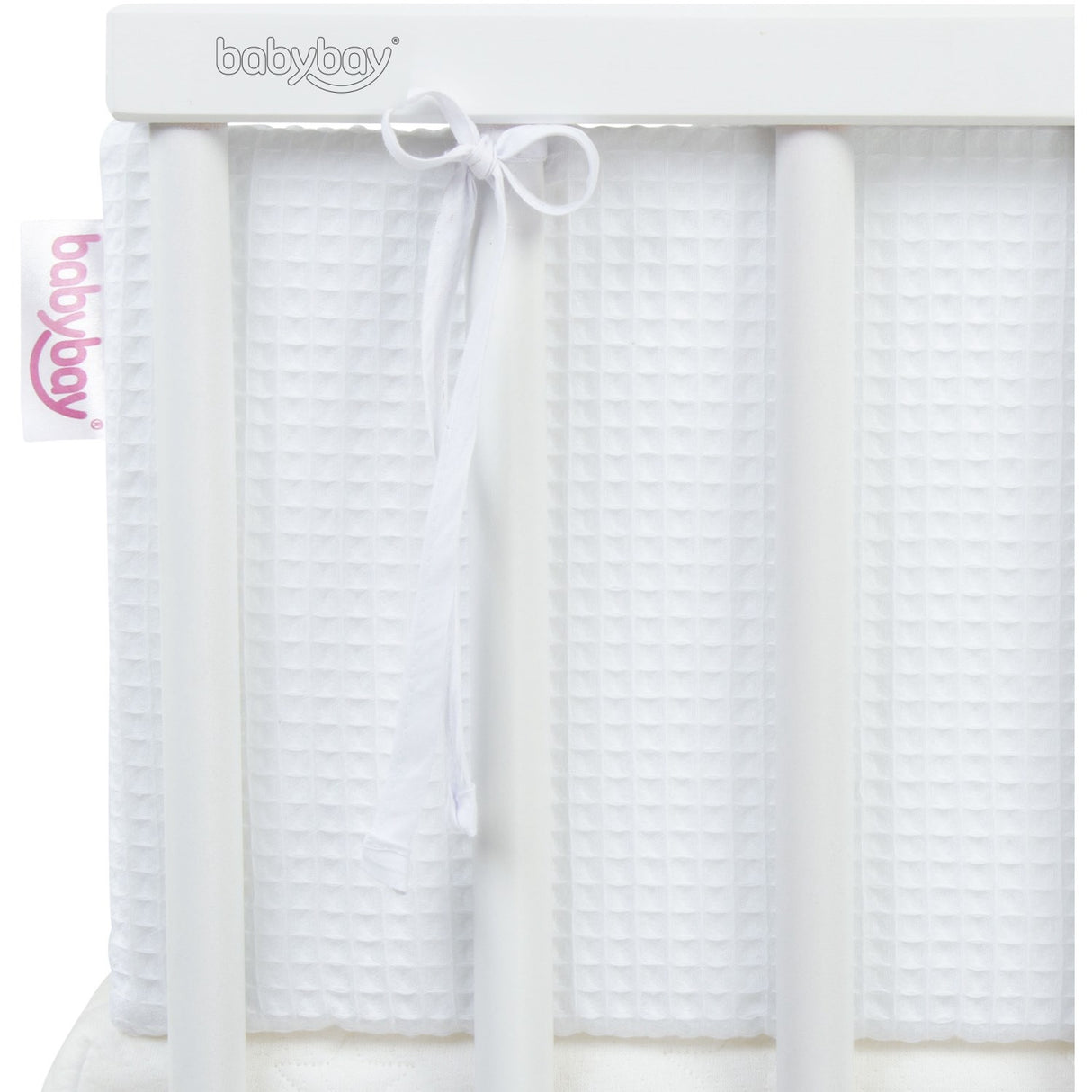 babybay® White Seng Bumper Waffle Piqué Honeycomb