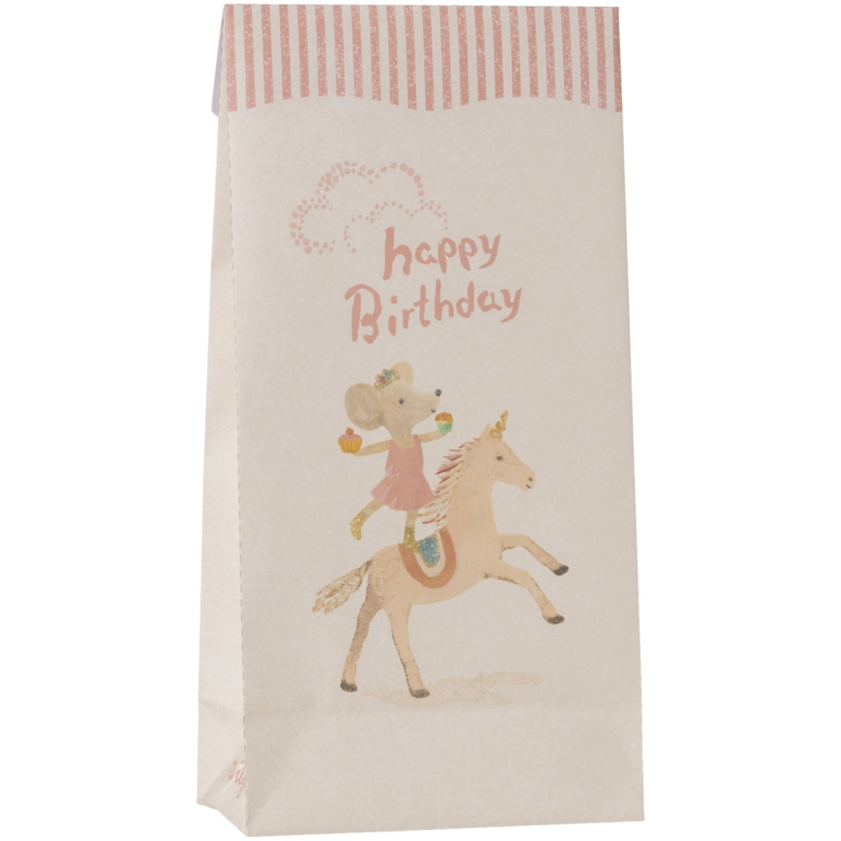 Maileg Papirspose - Happy Birthday - Unicorn, 12 Stk.