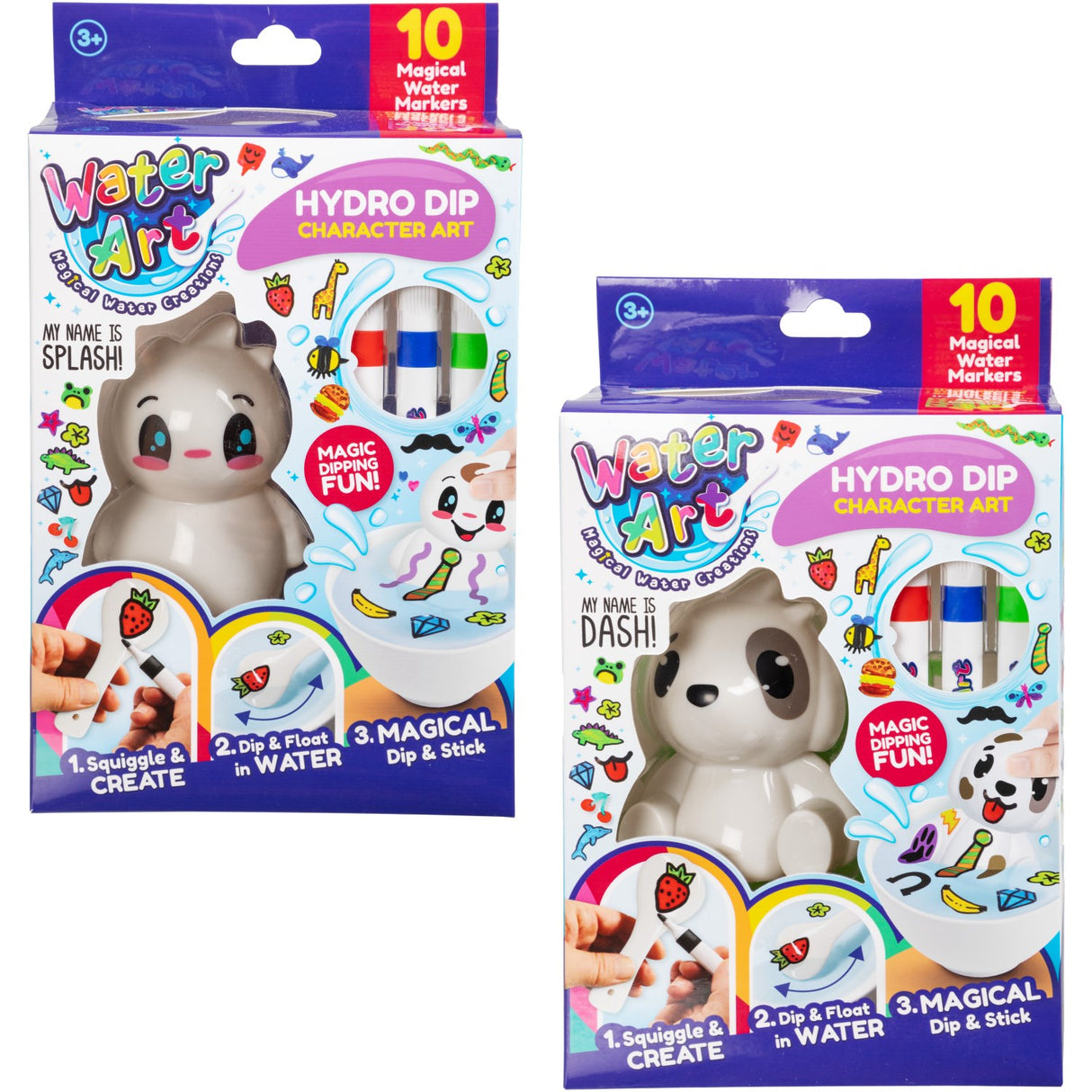 Water Art Hydro Dipping Sett Med 12 Markører Assorteret