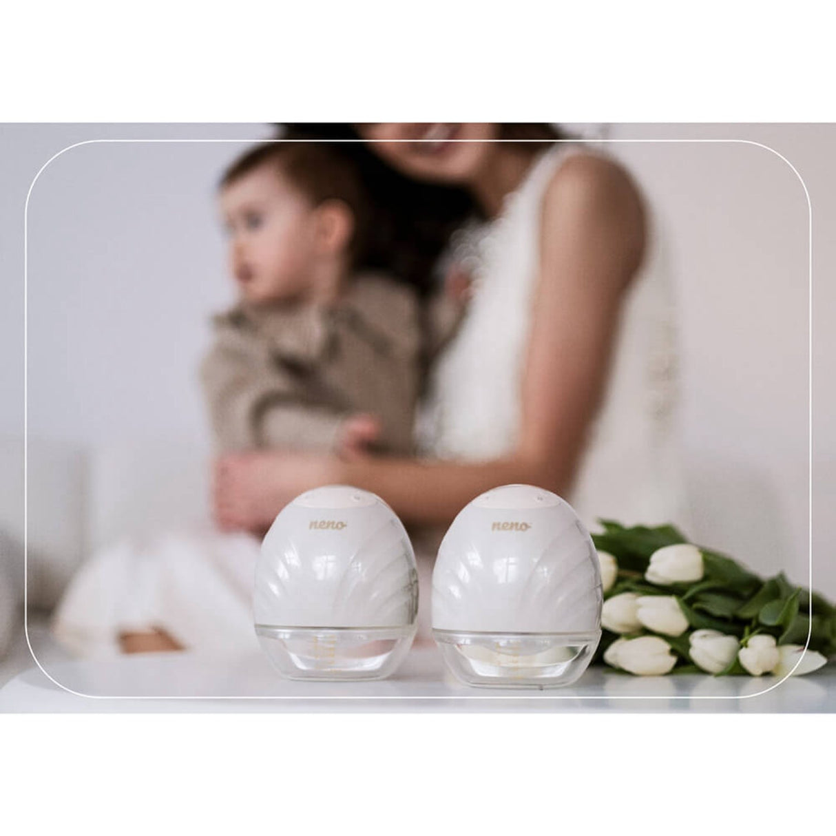Neno Hvid Brystpumpe Perla Håndfri Dobbel