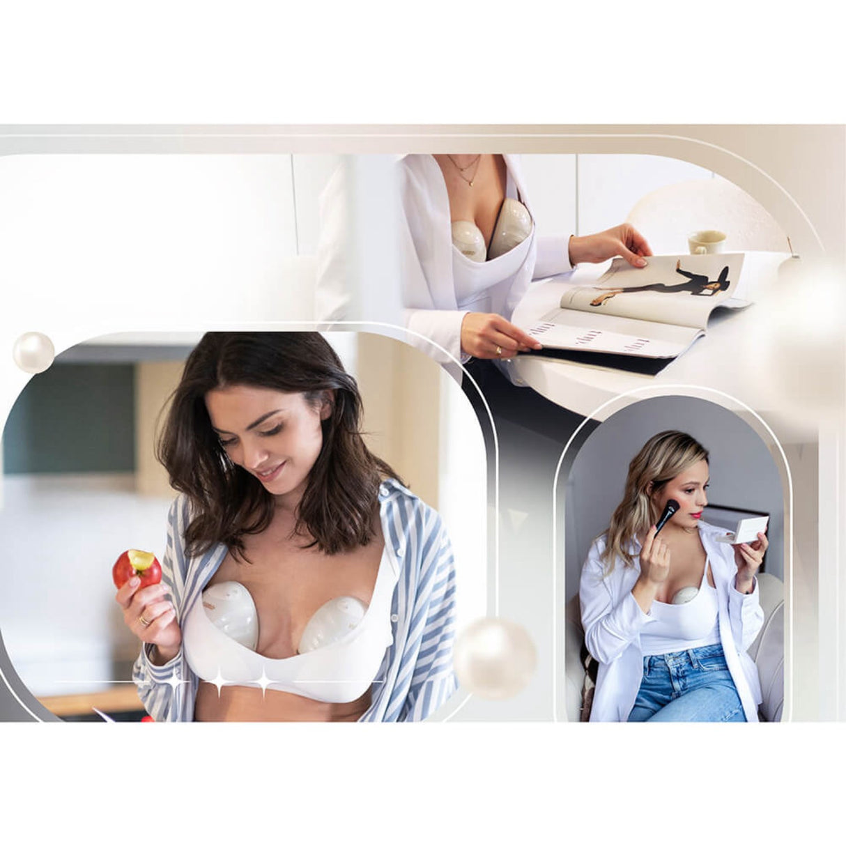 Neno Hvid Brystpumpe Perla Håndfri Dobbel