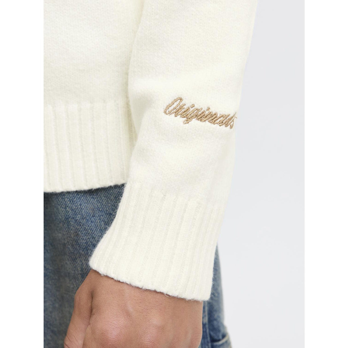 Jack & Jones Junior Sea Salt Jornorrebro Strikk Crew Neck Ln Jnr