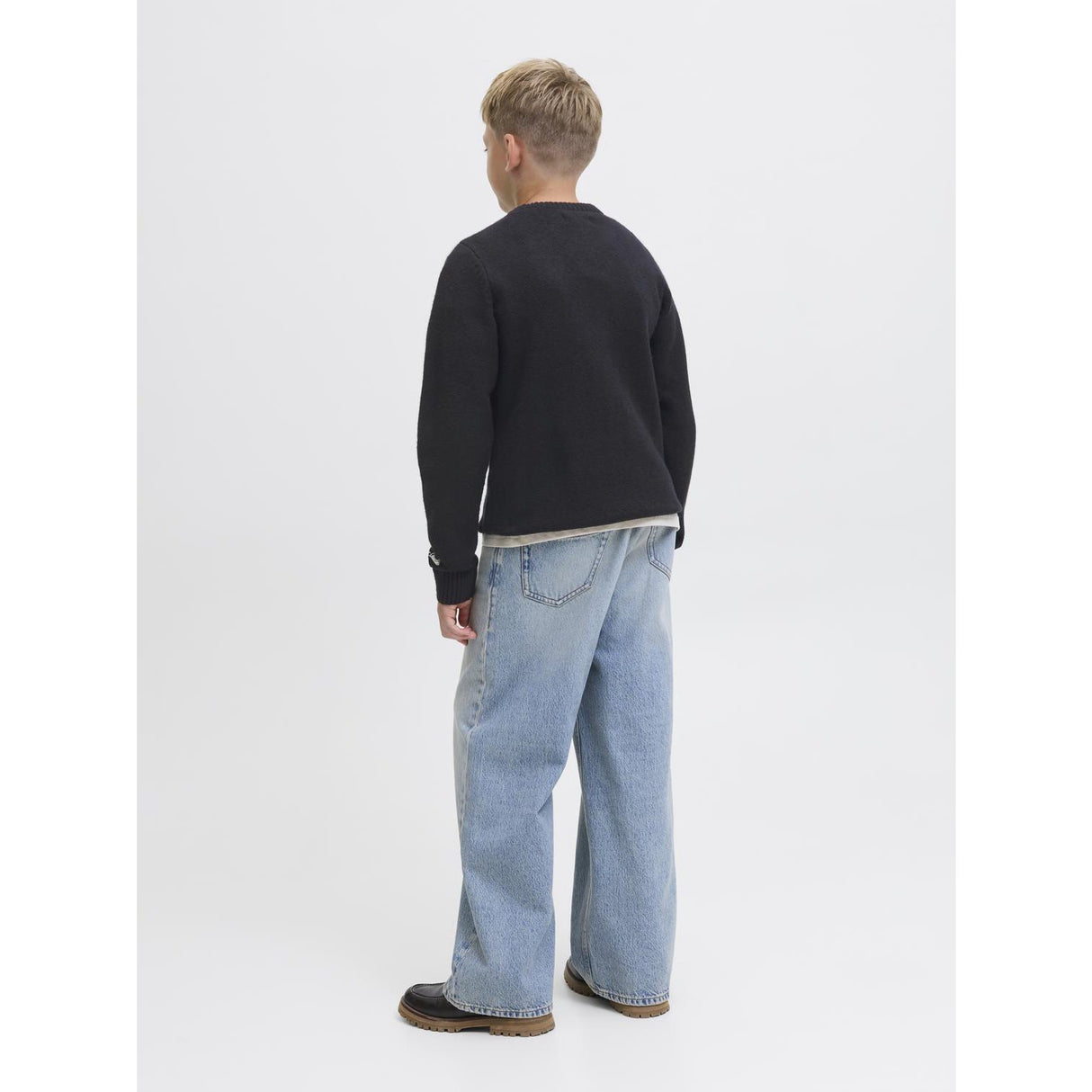 Jack & Jones Junior Black Jornorrebro Strikk Crew Neck Sn Jnr