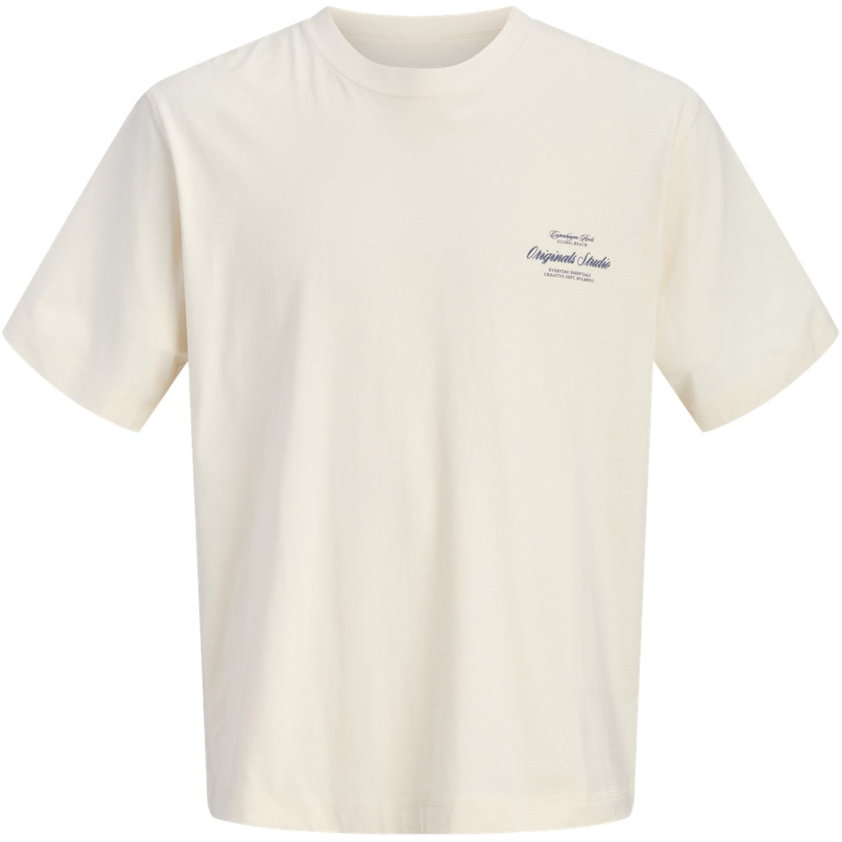 Jack & Jones Junior Antique White Jornorrebro Typo T-Shirt Ss Crew Neck Sn Jnr