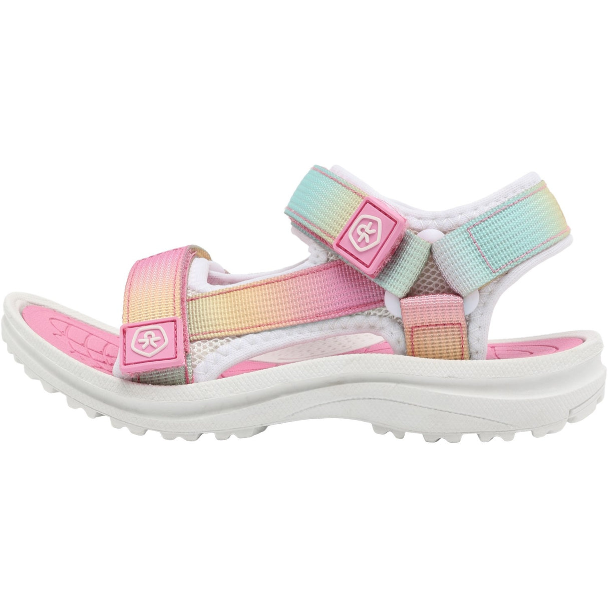 Color Kids Begonia Pink Colorblock Sandaler M/ Borrelås