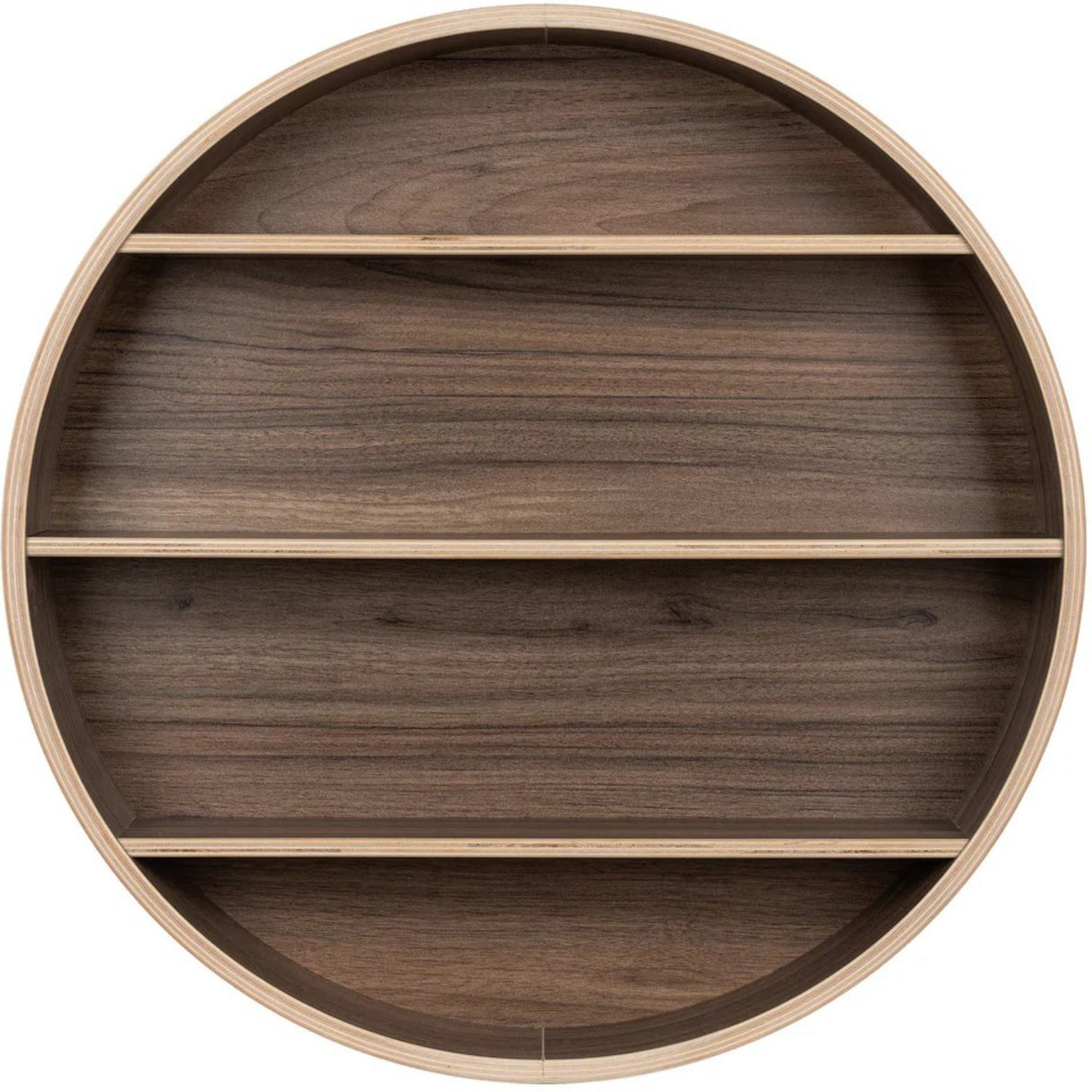 Curve Lab Walnut Round Hylle