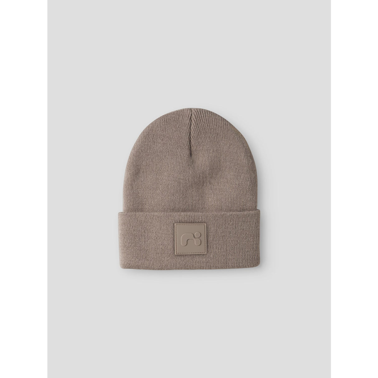 Name It Silver Mink Nknmalik Strikk Beanie Badge1