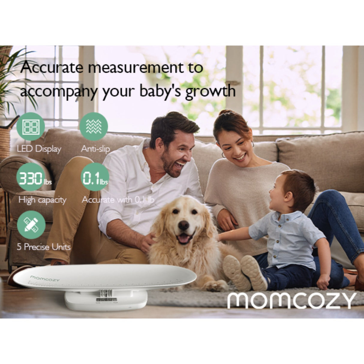 Momcozy Multi-Function Baby Scale - Weight & Height Measurement
