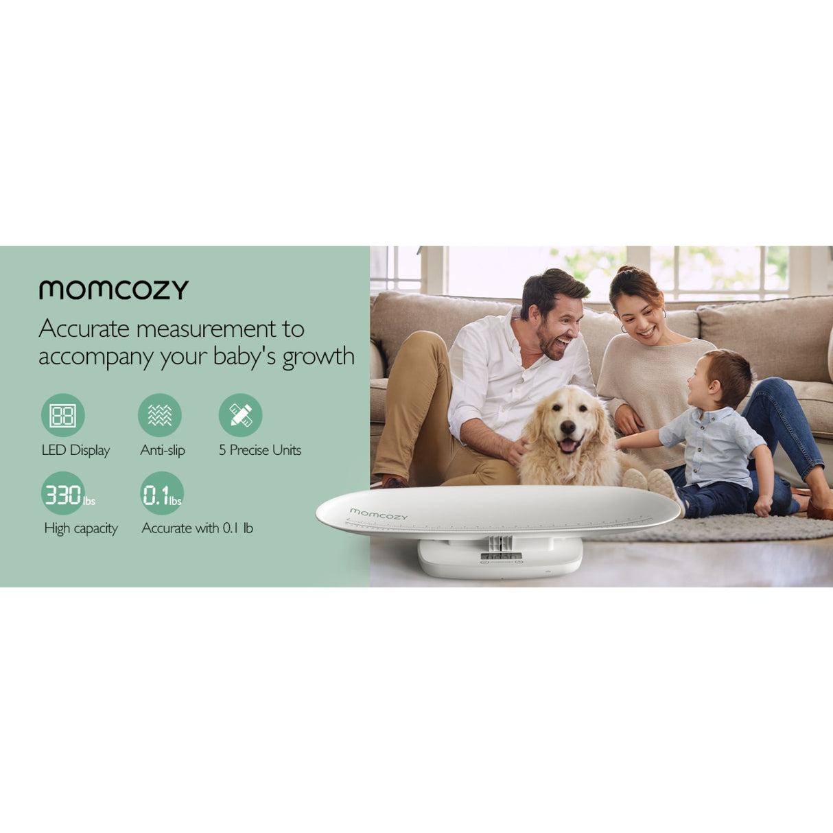 Momcozy Multi-Function Baby Scale - Weight & Height Measurement