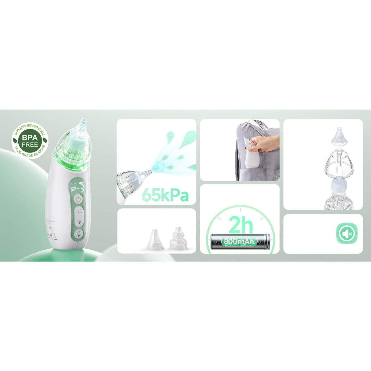 Momcozy Baby Nasal Aspirator- Long Battery Life