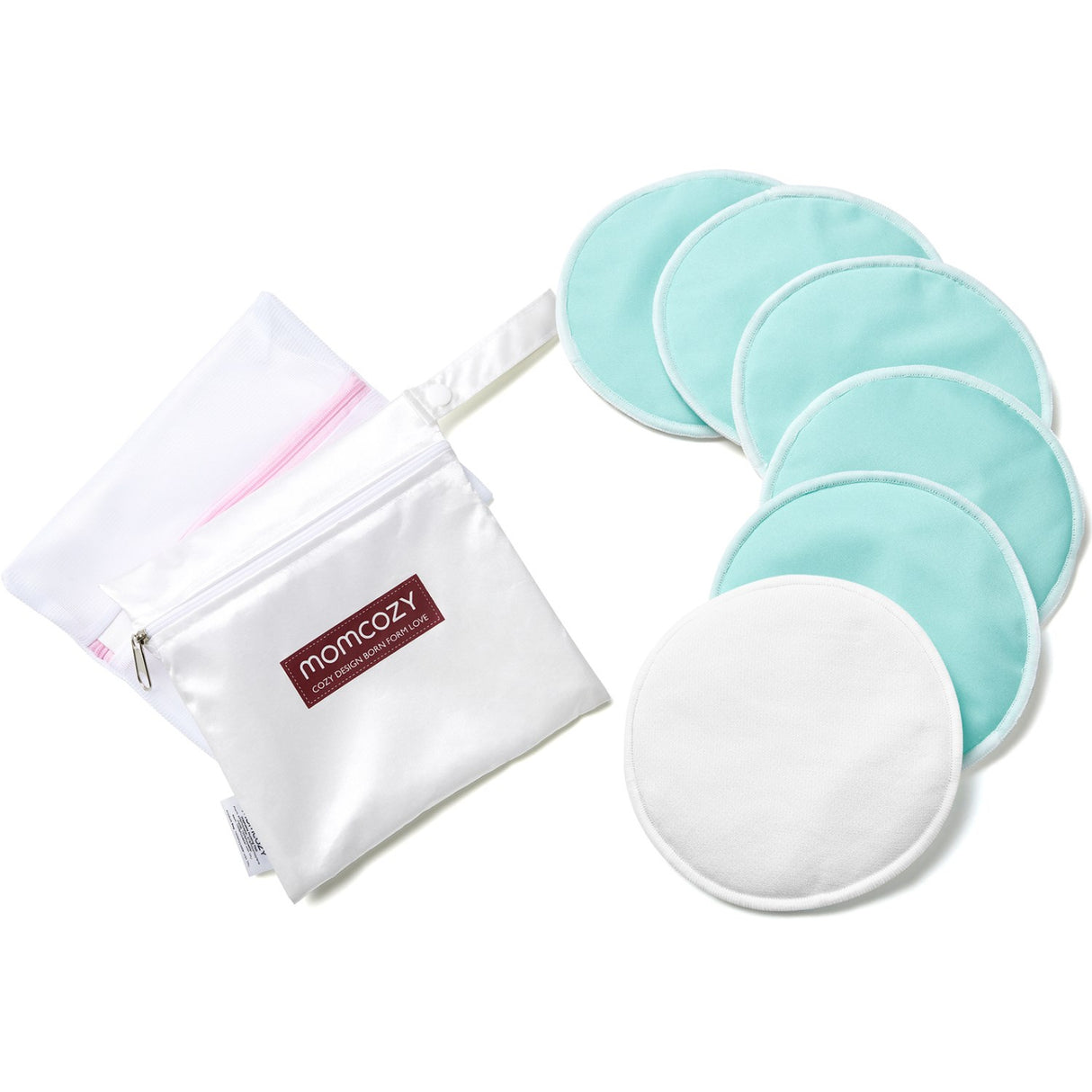 Momcozy Natural Reusable Nursing Pads 6-Pakke Thick