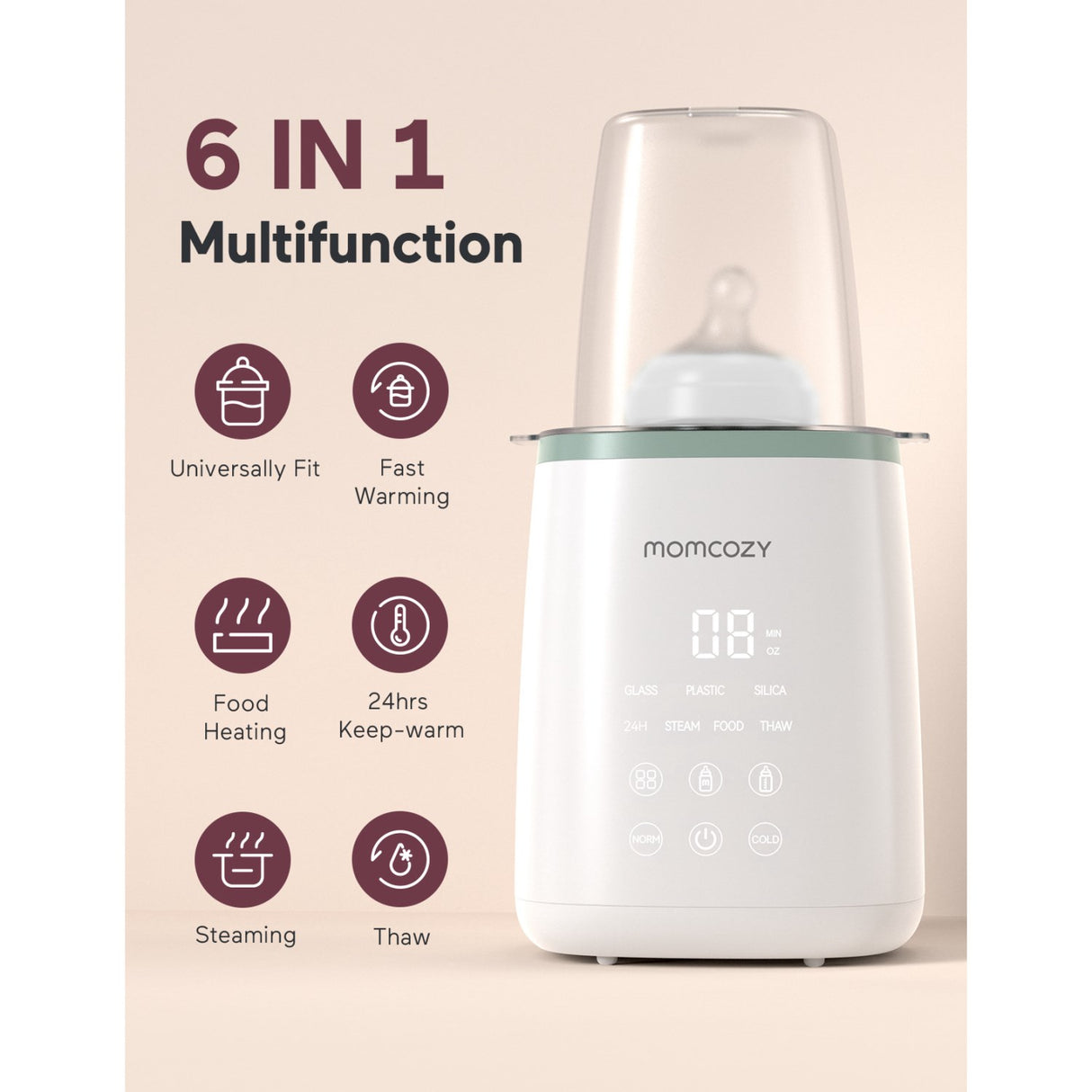 Momcozy MW01 6-in-1 Fast Baby Flaske Warmer